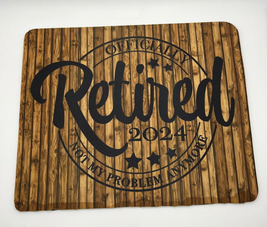 “Officially Retired 2024” Mousepad