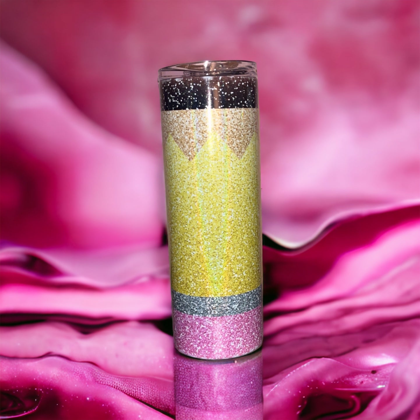 Glitter Pencil Teacher Cup Stainless Steel Tumbler - 20oz