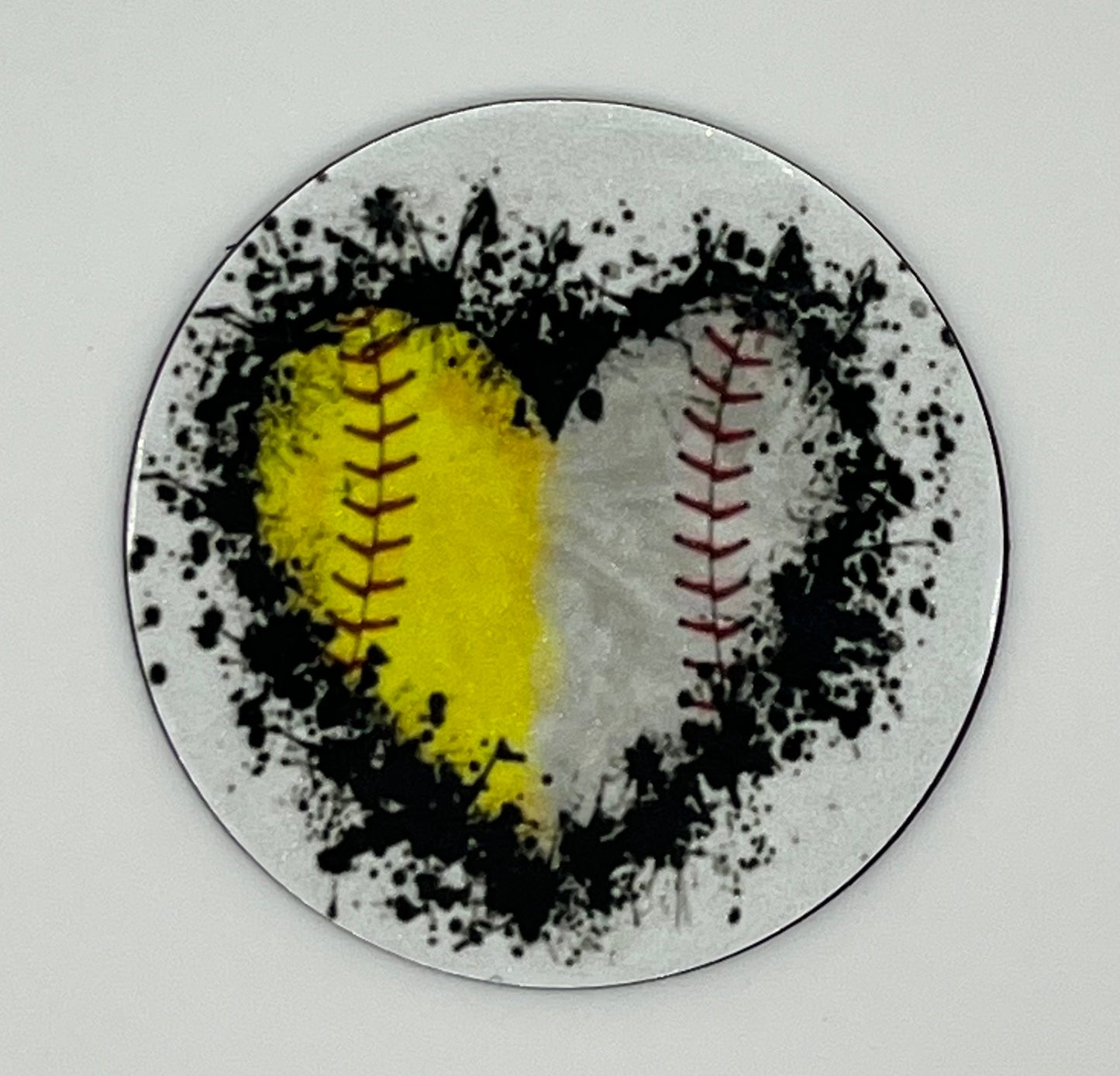 Baseball/Softball Heart 2.25” Magnet